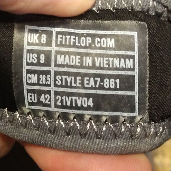 FitFlop Gogh Moc Water-Resistant Outdoor Adjustable Sandals Men's Sz 9 Gray - Picture 9 of 10